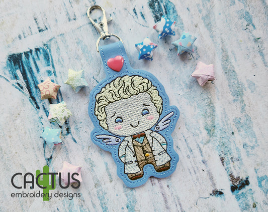 Chibi Angel Set of Eyelet Fob, Snap Tab & Feltie