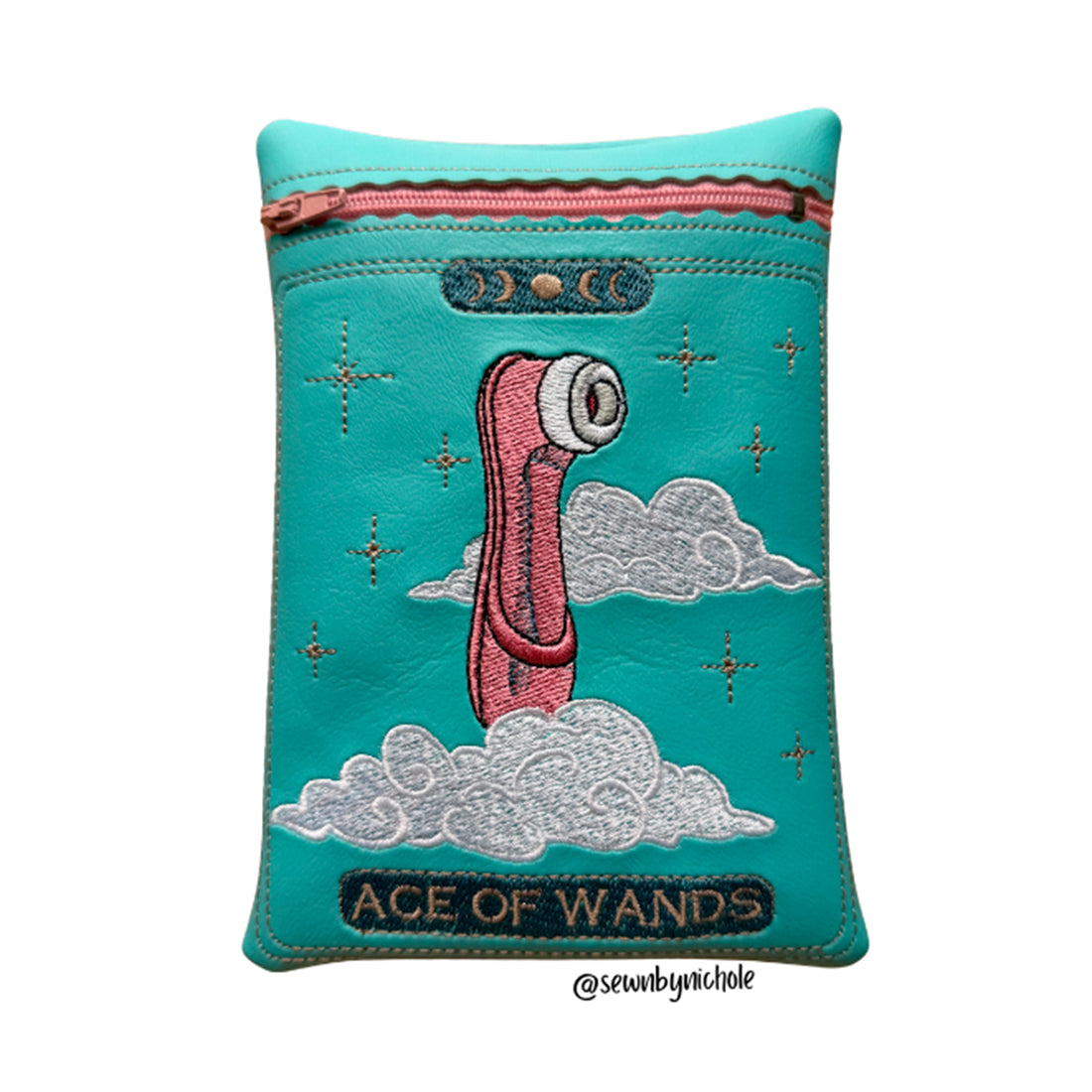 Ace of Wands Card Zipper Bag