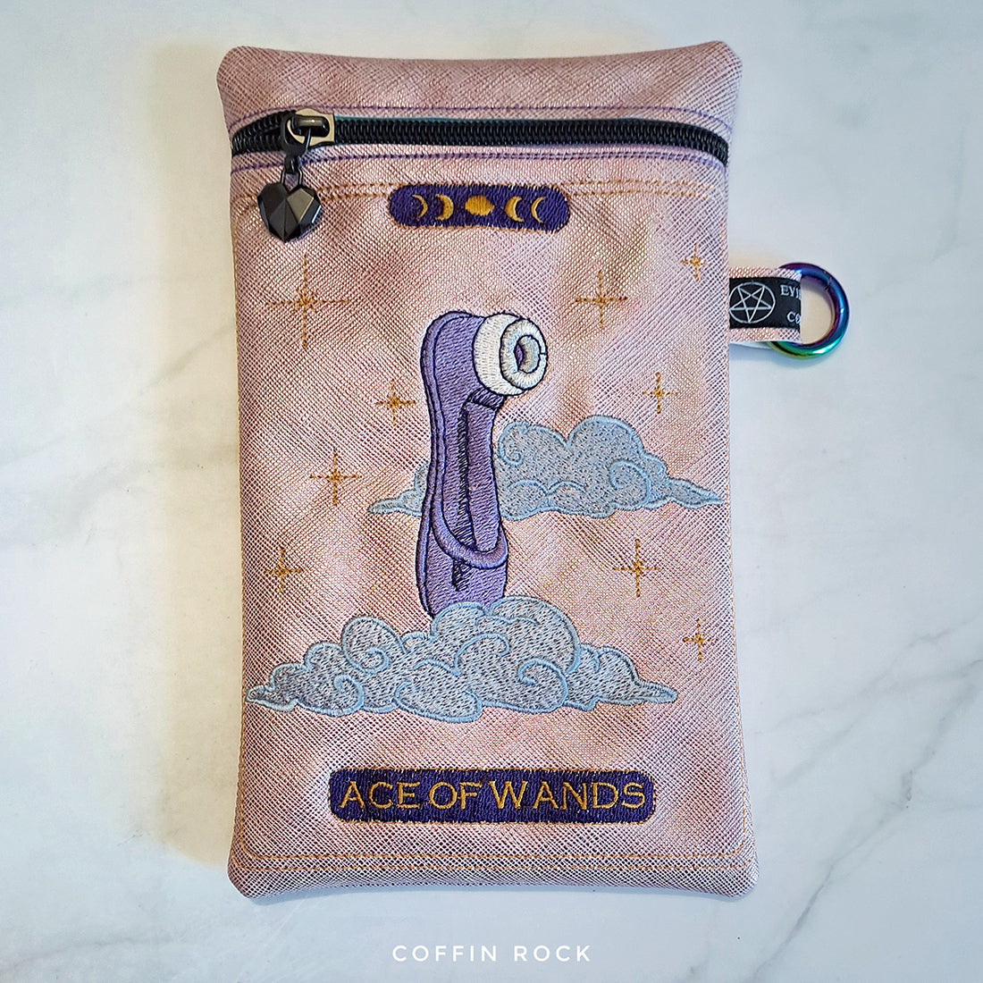 Ace of Wands Card Zipper Bag