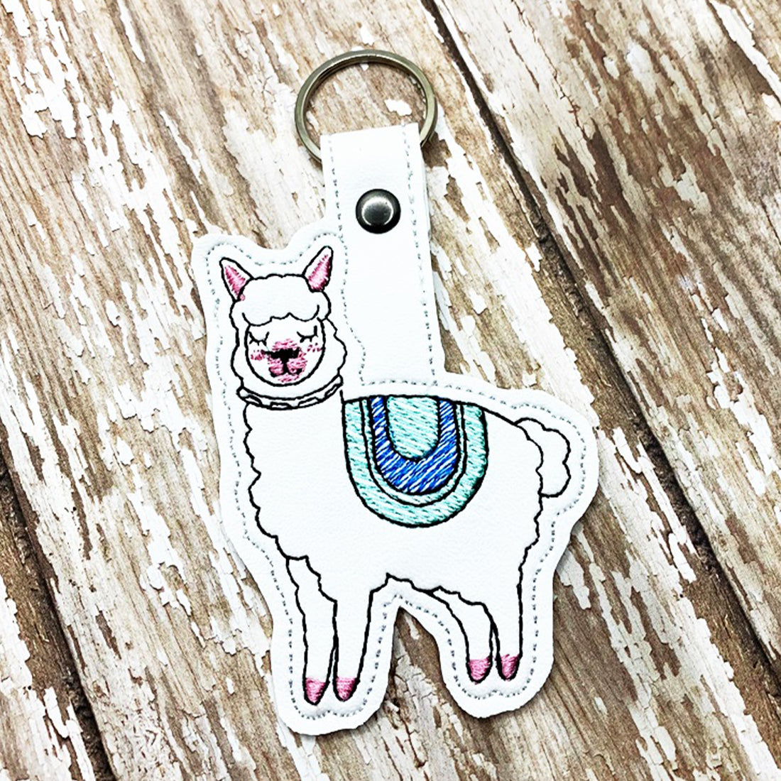 Alpaca Snap Tab & Eyelet Fob