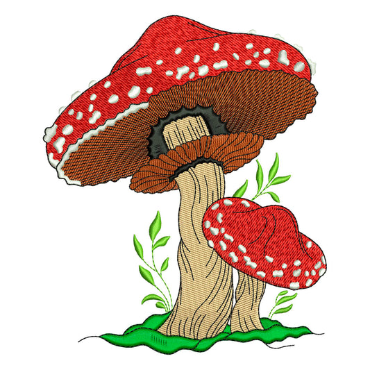 Amanita Mushrooms Embroidery Design