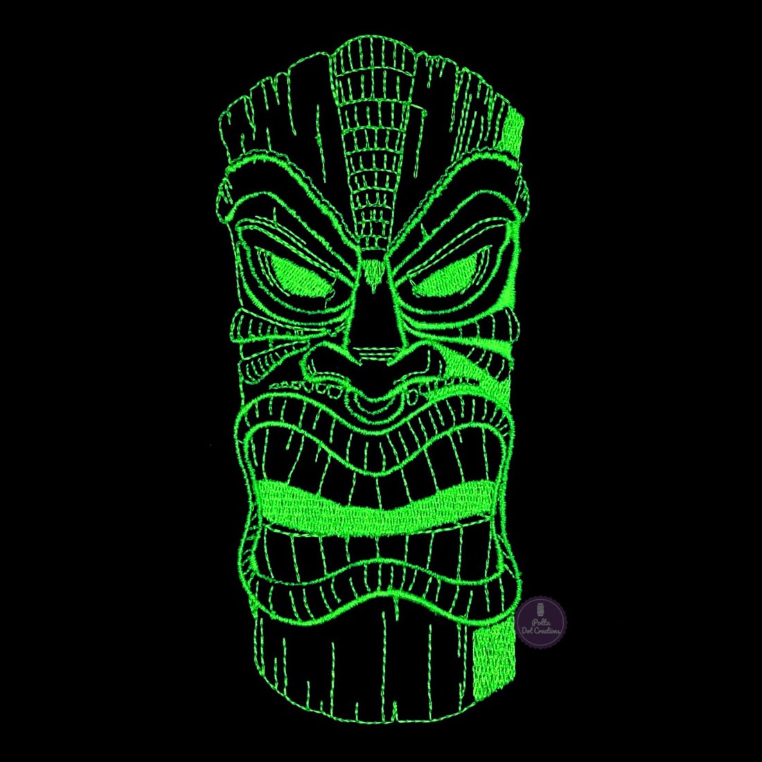 Angry Mask Embroidery Design