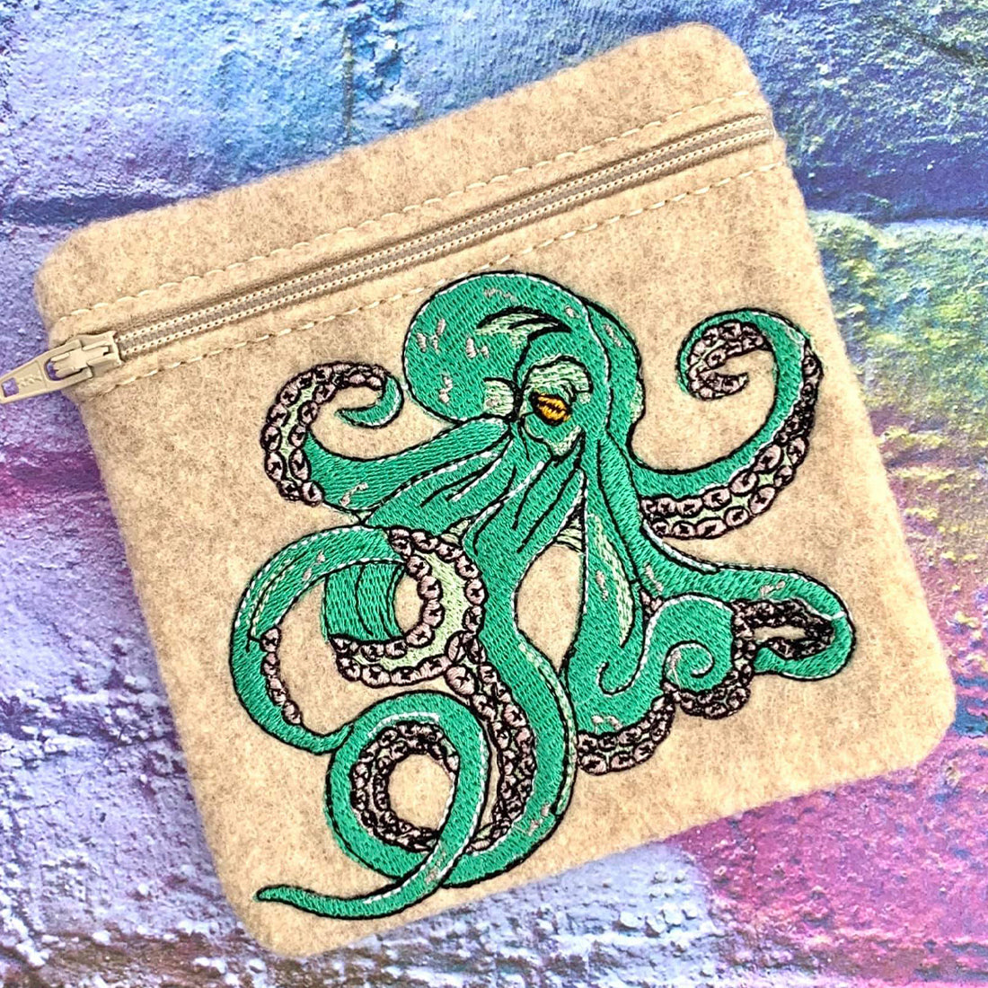Angry Octopus Embroidery Design