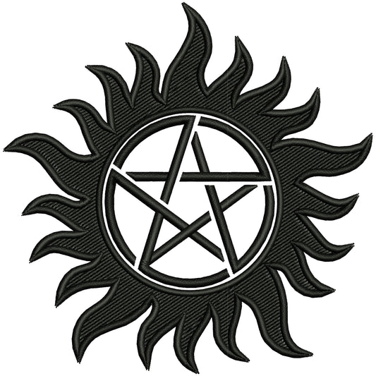 Anti-Possession Symbol Embroidery Design