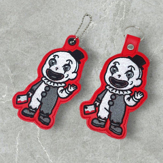Art the Clown Snap Tab & Eyelet Fob