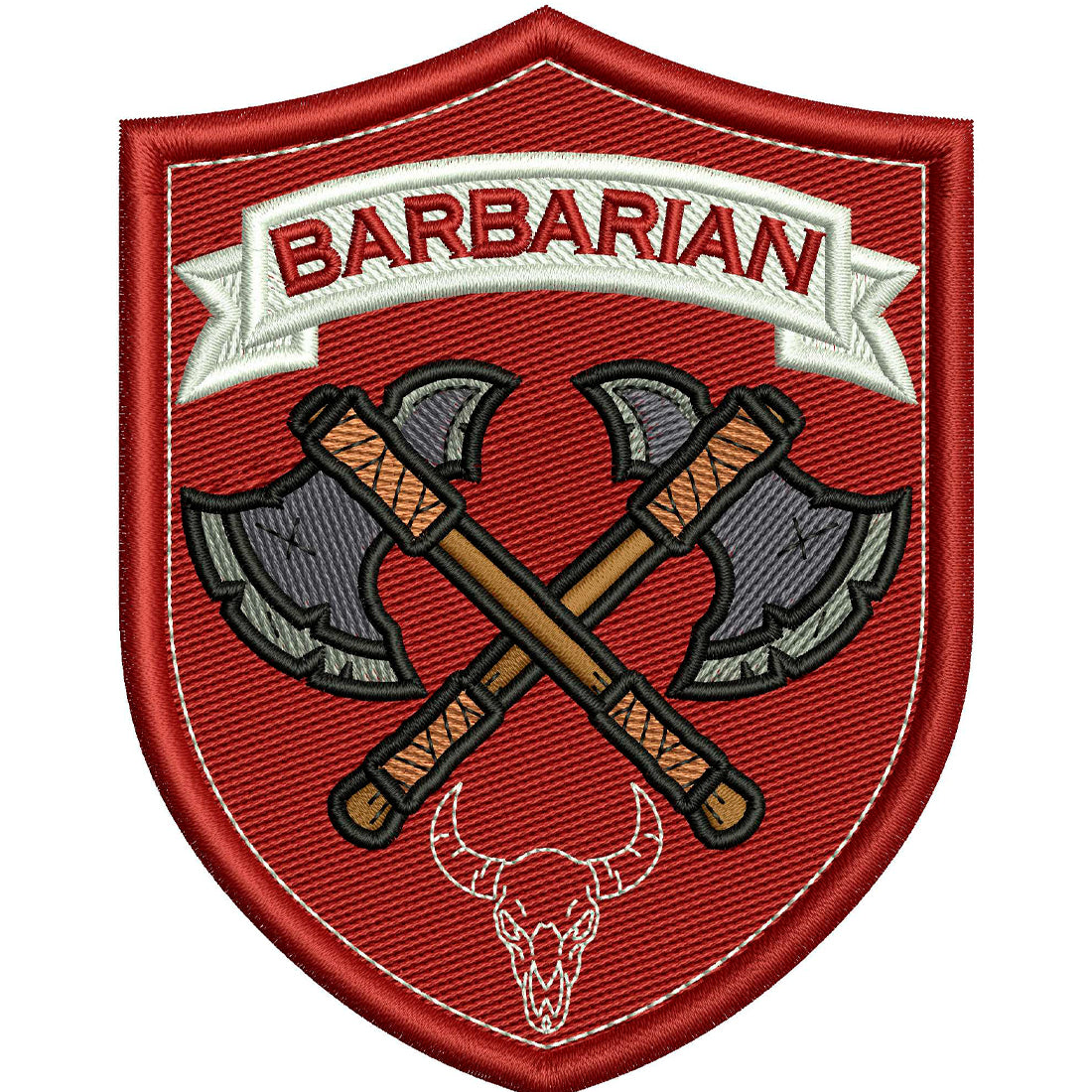 Barbarian Patch Embroidery Design