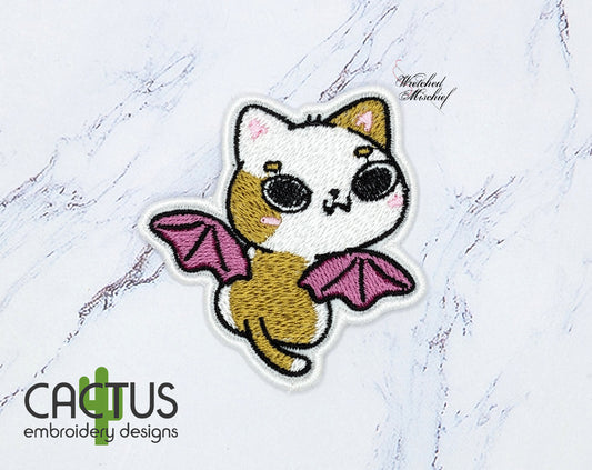 BatCat Patch Embroidery Design