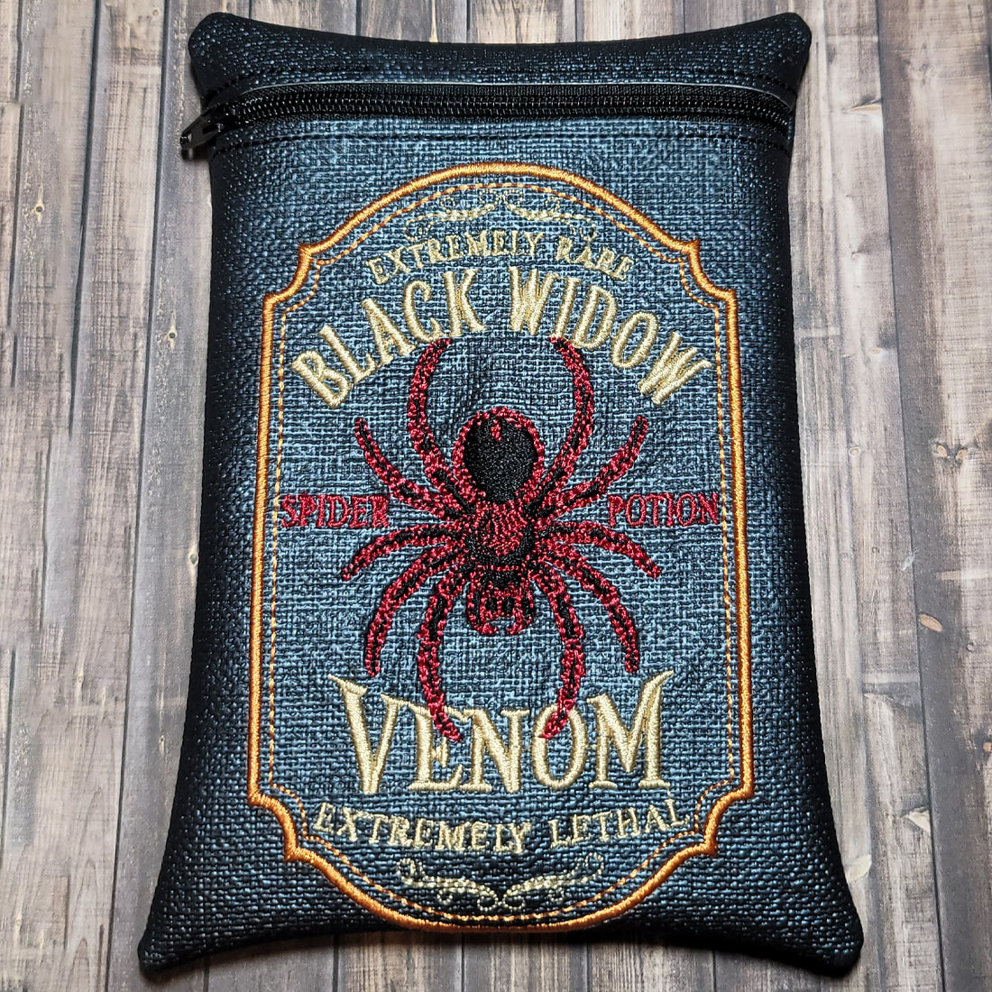 Black Widow Venom Zipper Bag