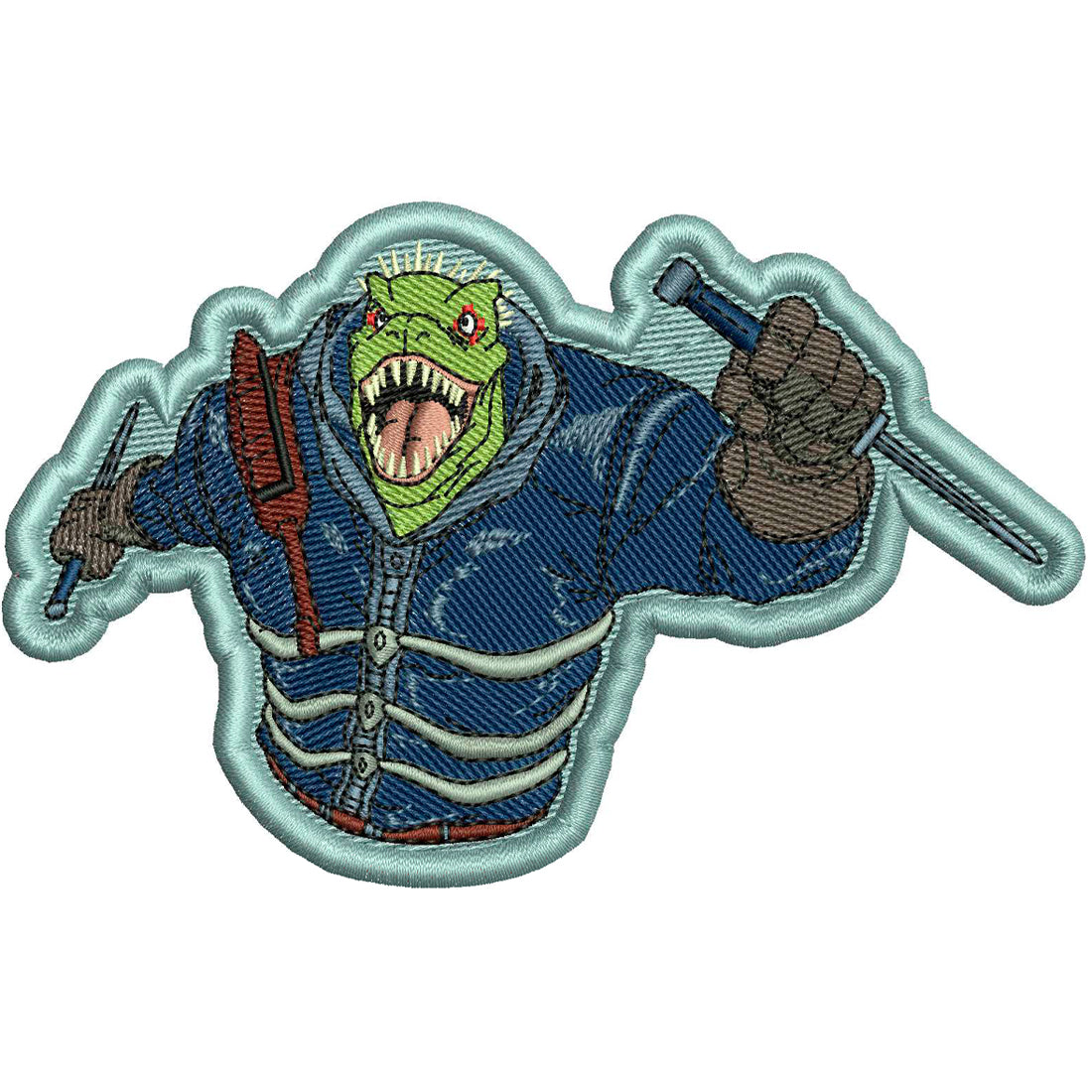 Caiman Patch Embroidery Design
