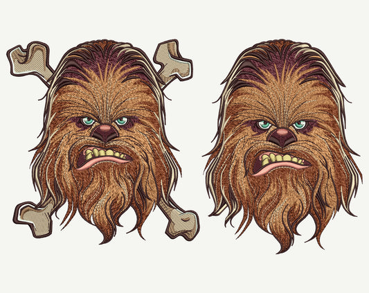 Chewie Embroidery Design