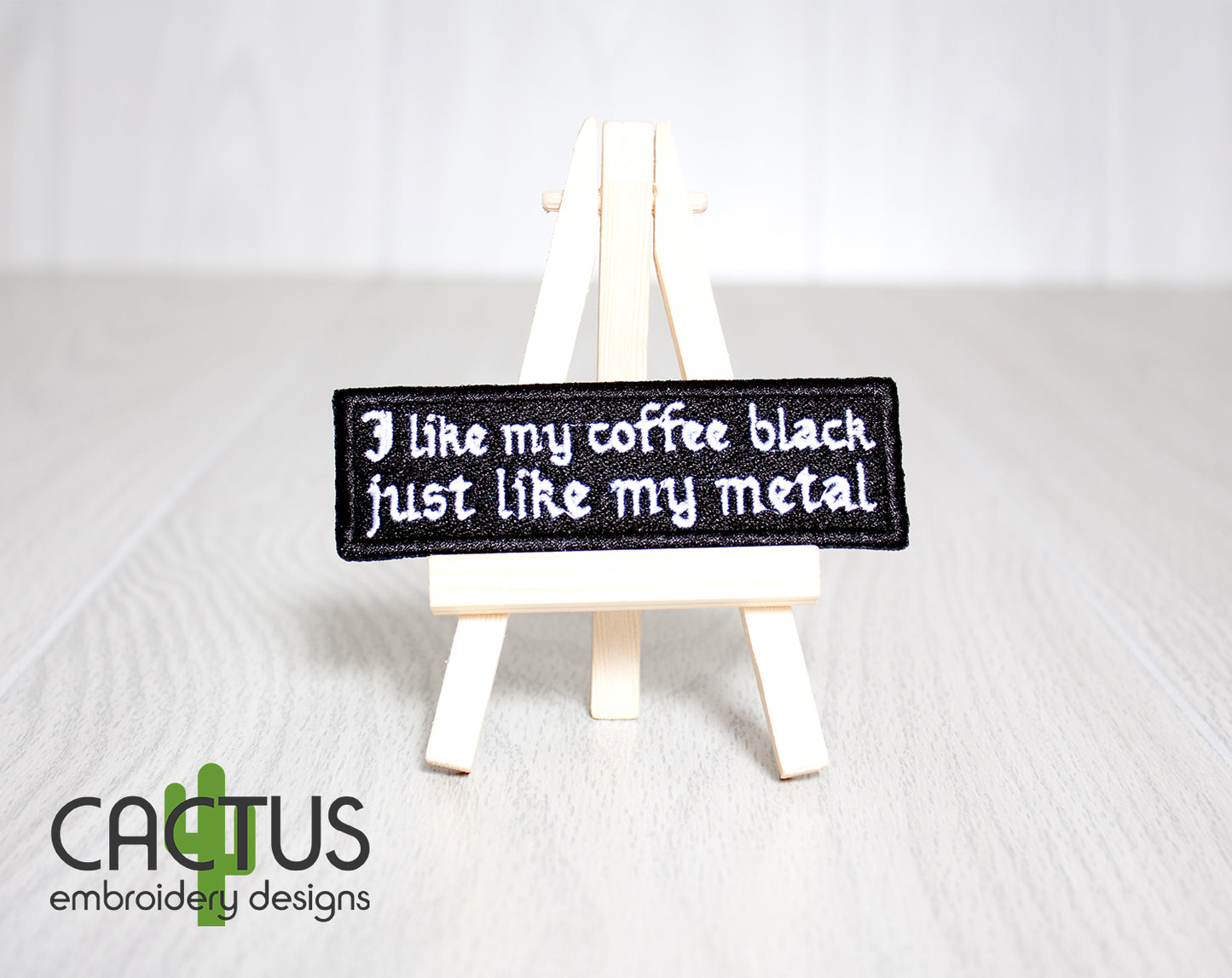 Coffe Black Patch Embroidery Design