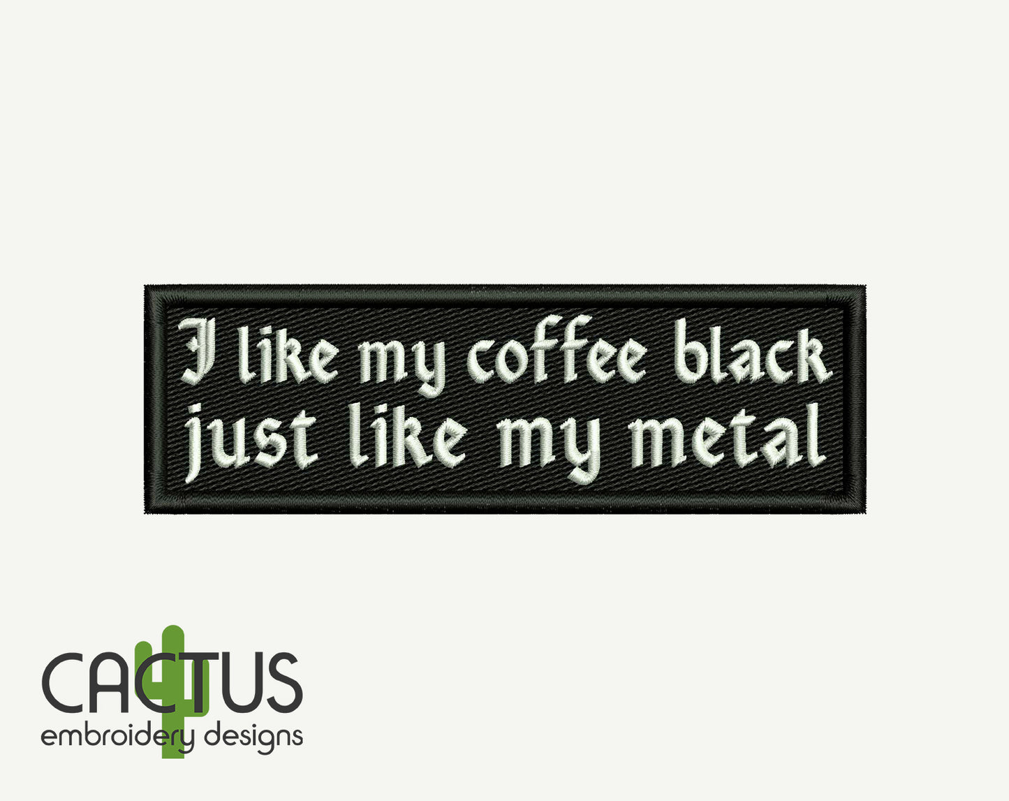 Coffe Black Patch Embroidery Design
