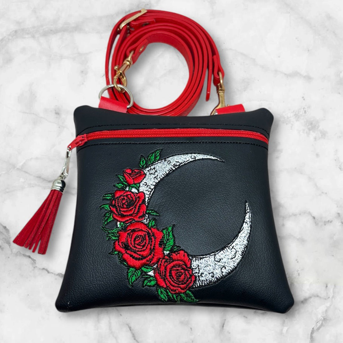 Crescent Moon Embroidery Design