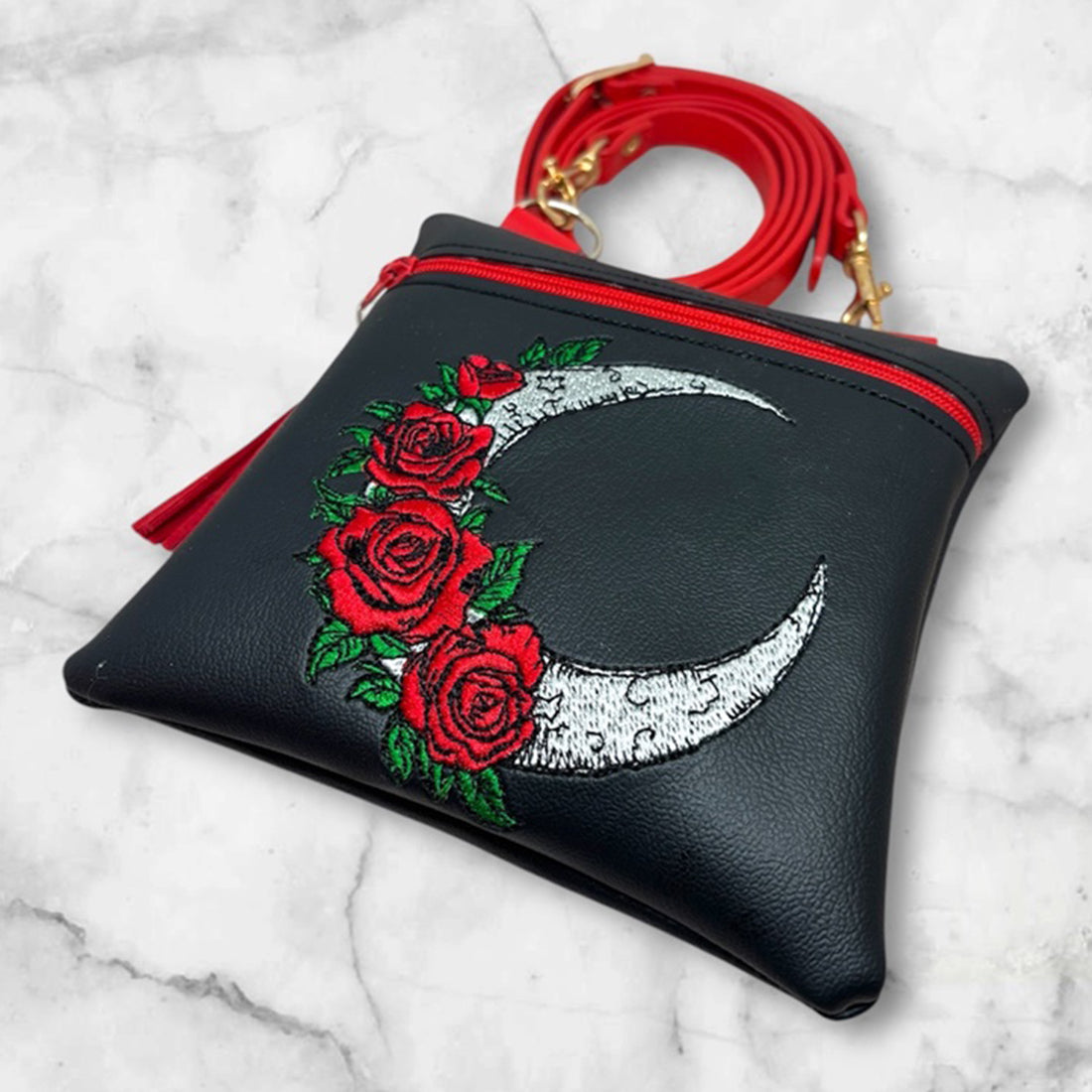 Crescent Moon Embroidery Design