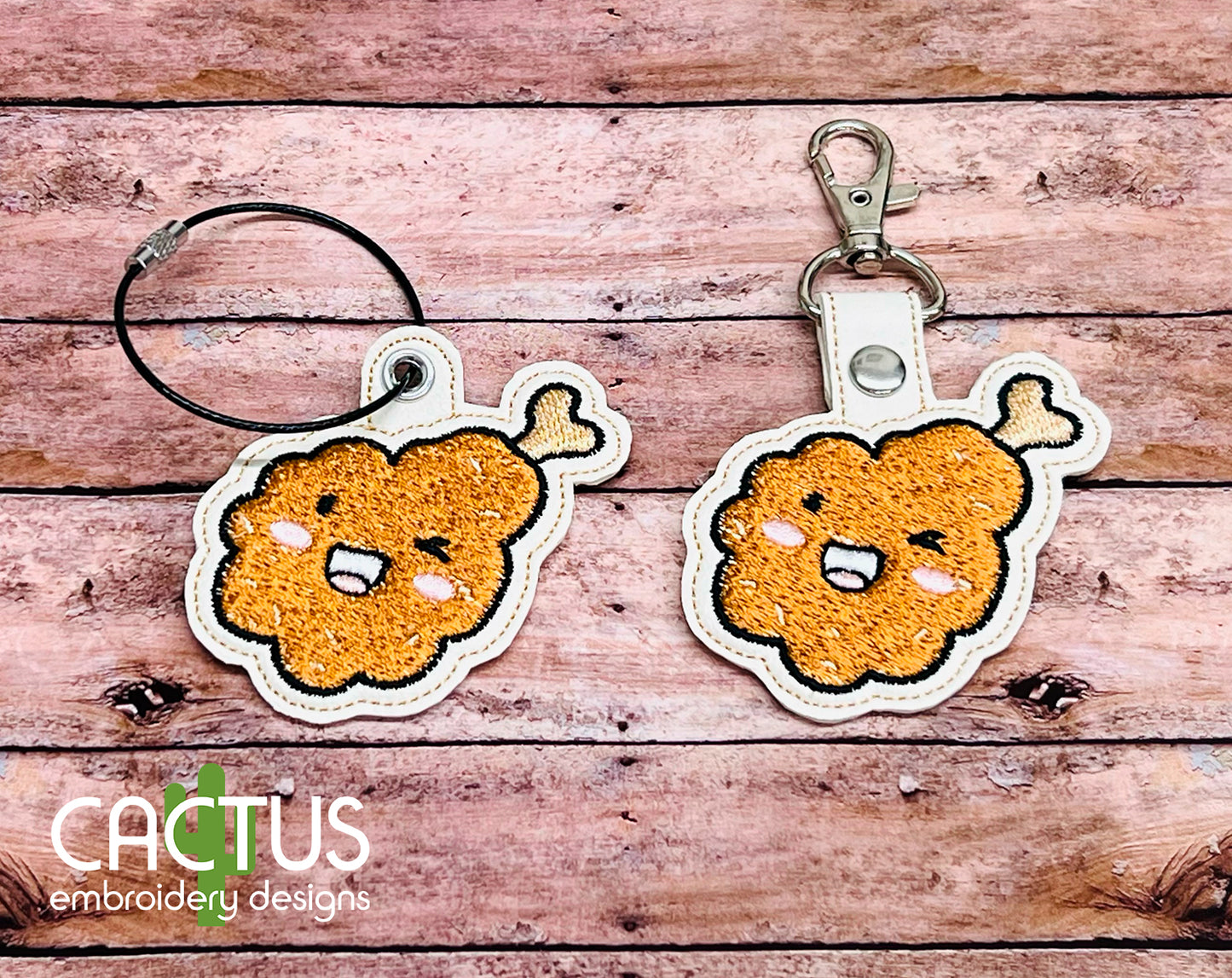 Crunchy Chicken Snap Tab & Eyelet Fob