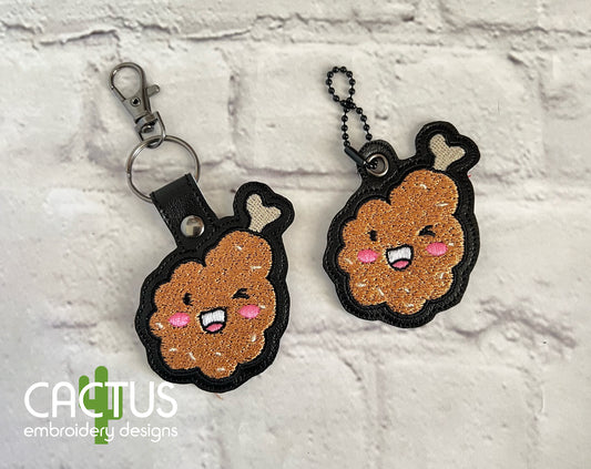 Crunchy Chicken Snap Tab & Eyelet Fob