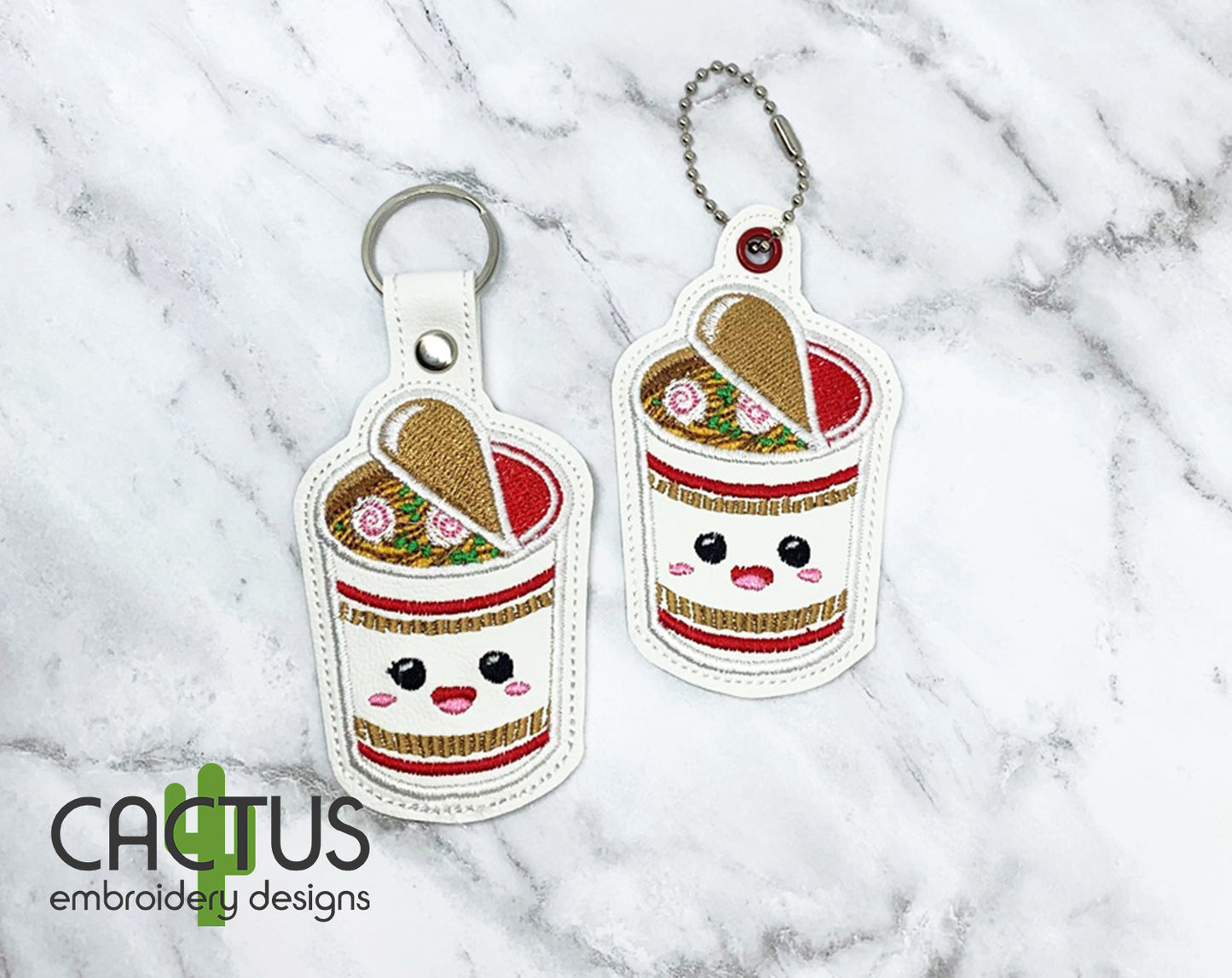 Cup Noodles Eyelet Fob, Snap Tab & Feltie