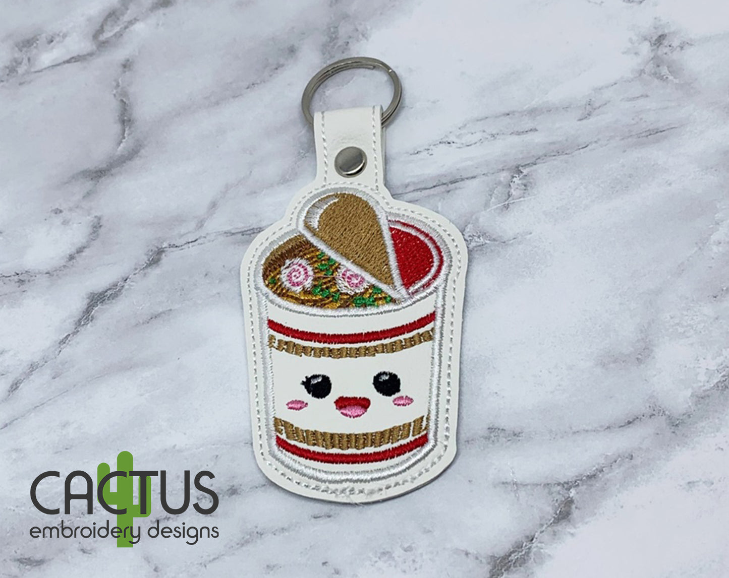 Cup Noodles Eyelet Fob, Snap Tab & Feltie