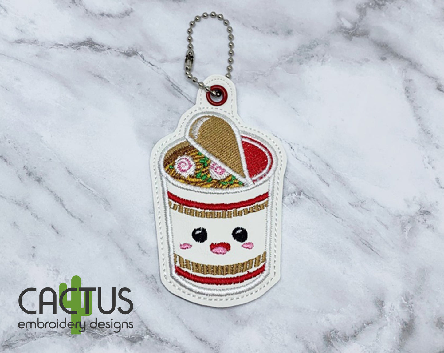 Cup Noodles Eyelet Fob, Snap Tab & Feltie