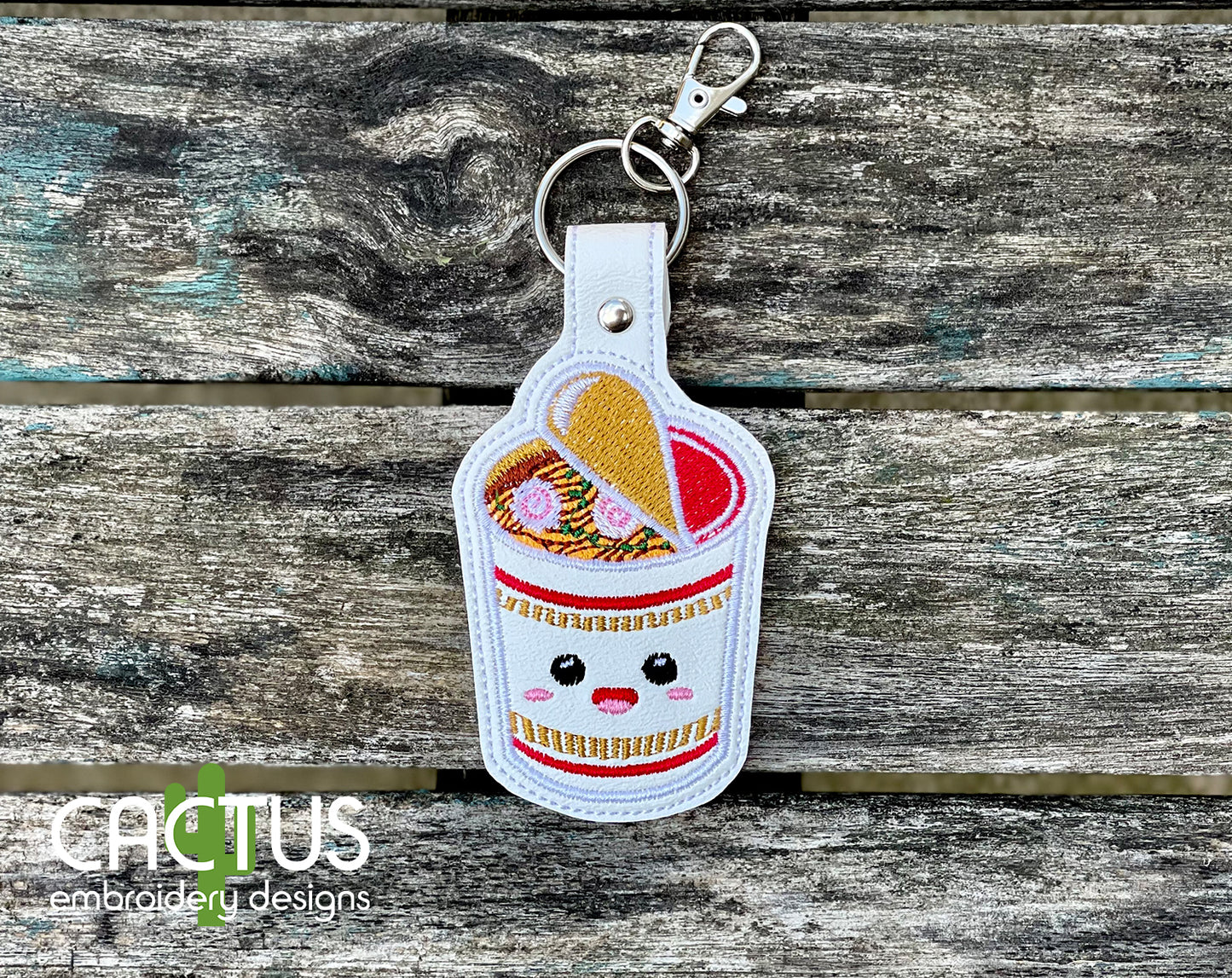 Cup Noodles Eyelet Fob, Snap Tab & Feltie