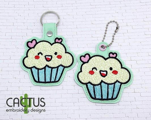 Cupcake Eyelet Fob, Snap Tab & Feltie