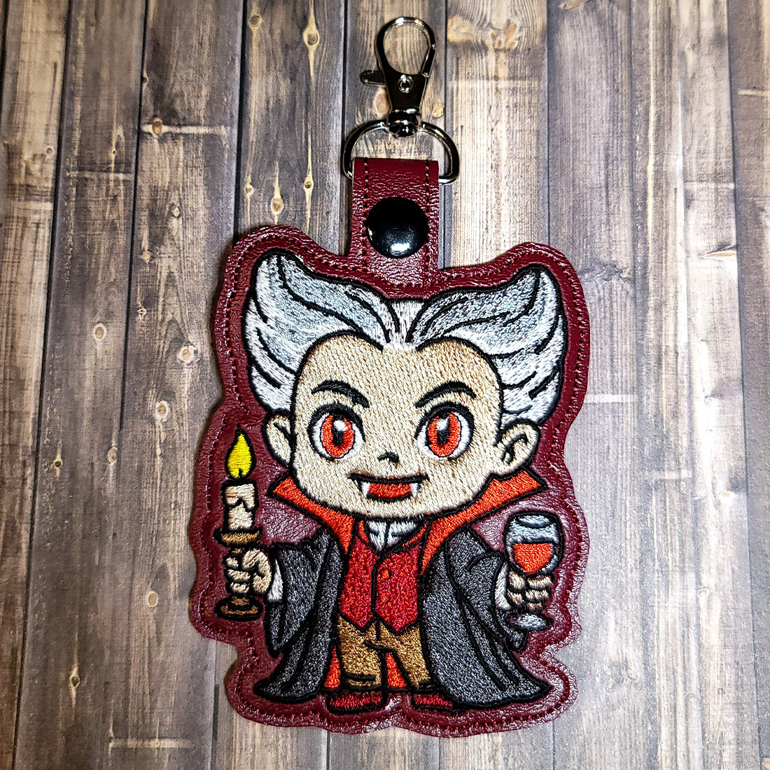 Dracula Snap Tab & Eyelet Fob