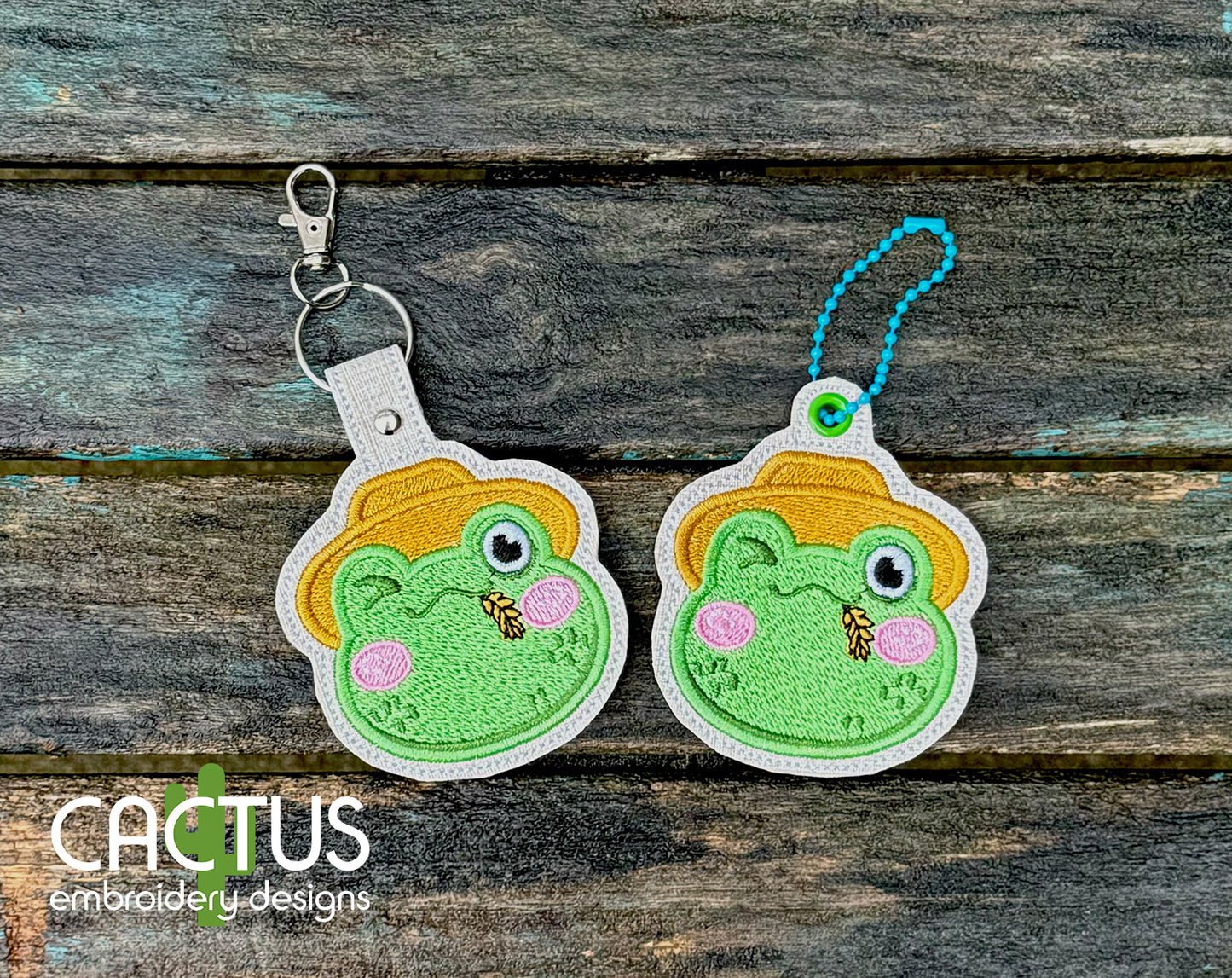 Farmer Frog Snap Tab & Eyelet Fob