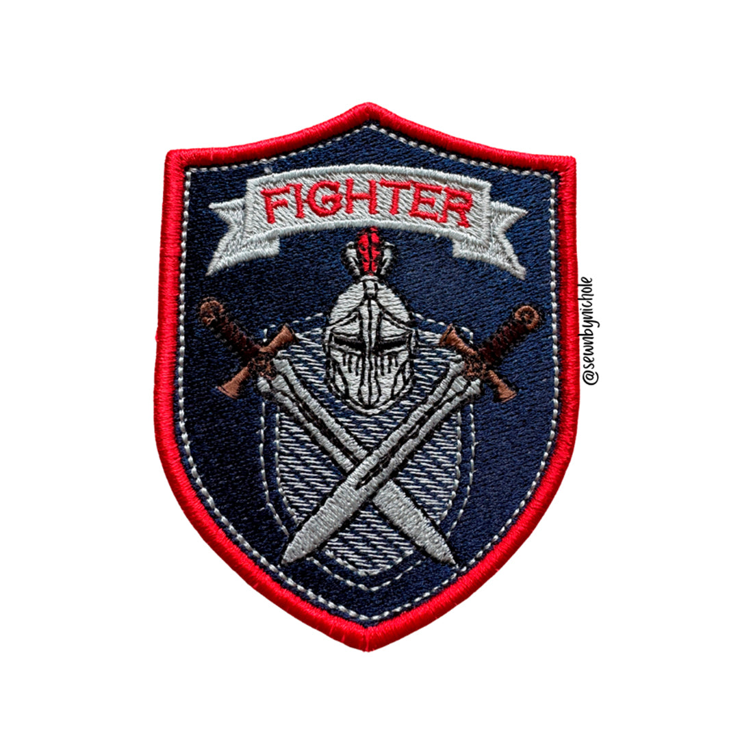 Fighter Patch Embroidery Design