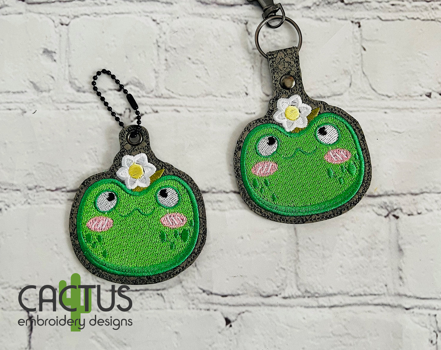 Flower Frog Snap Tab & Eyelet Fob