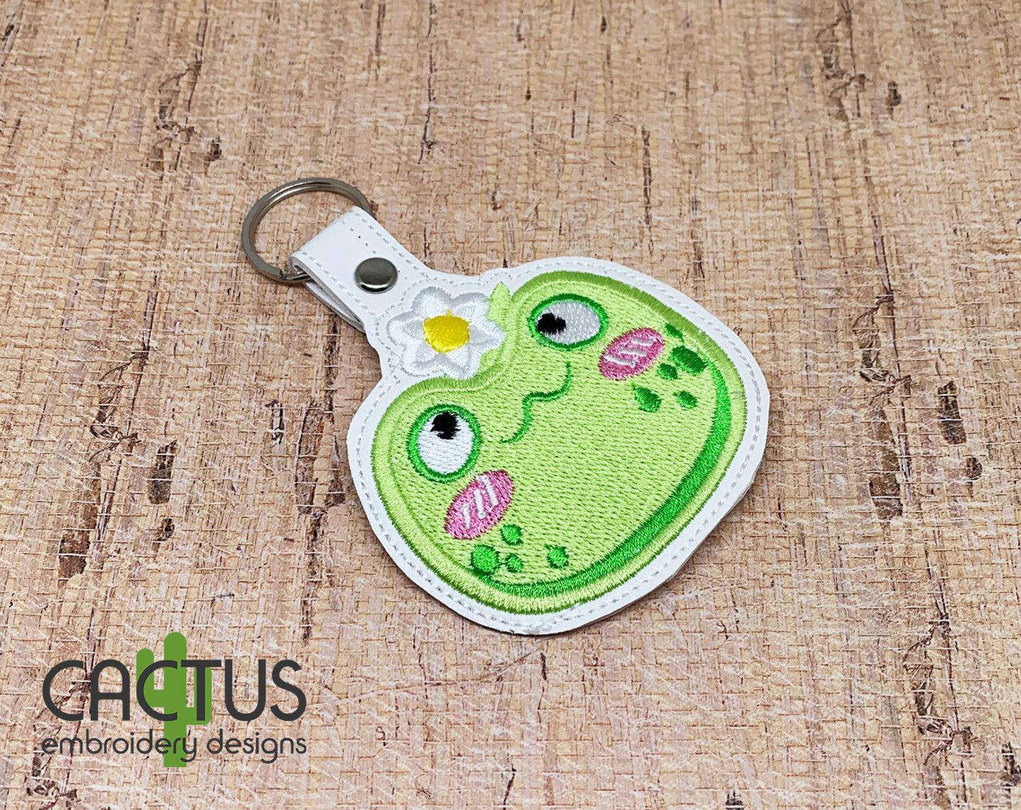 Flower Frog Snap Tab & Eyelet Fob