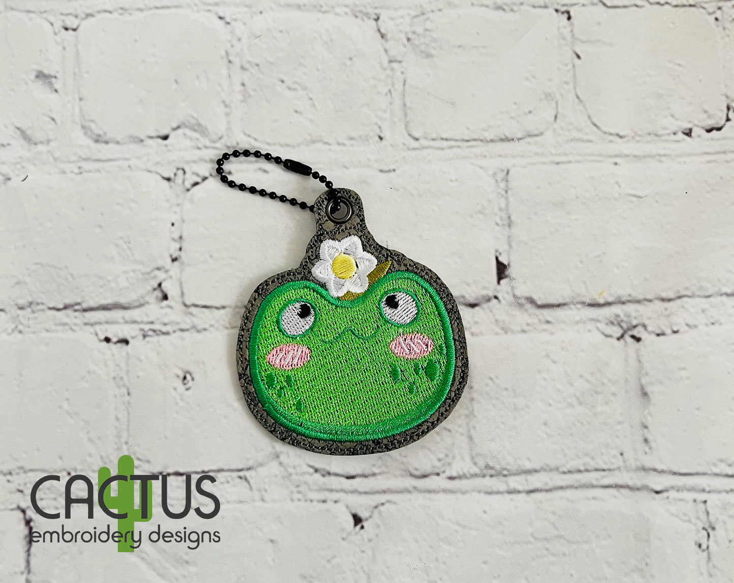 Flower Frog Snap Tab & Eyelet Fob