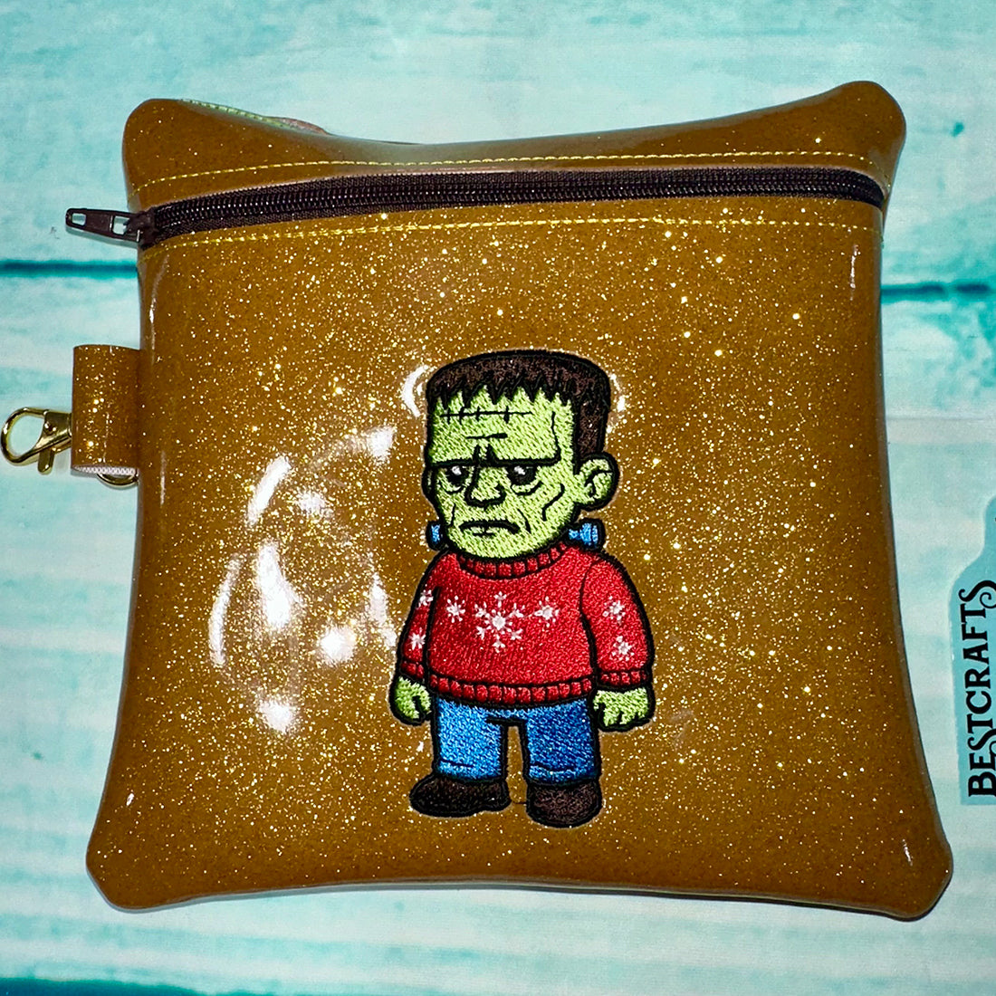 Frank in a Sweater Patch Embroidery Design