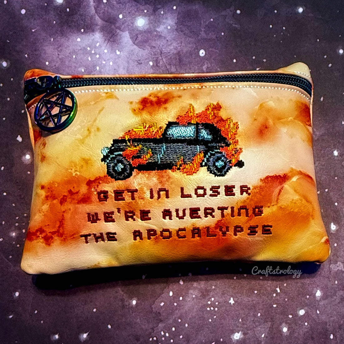 Get in Loser We're Averting the Apocalypse Embroidery Design