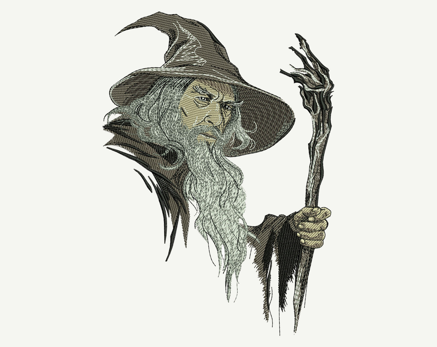 Wizard Embroidery Design