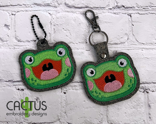 Happy Frog Snap Tab & Eyelet Fob