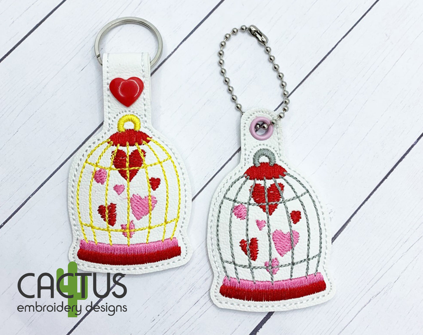 Hearts Snap Tab & Eyelet Fob