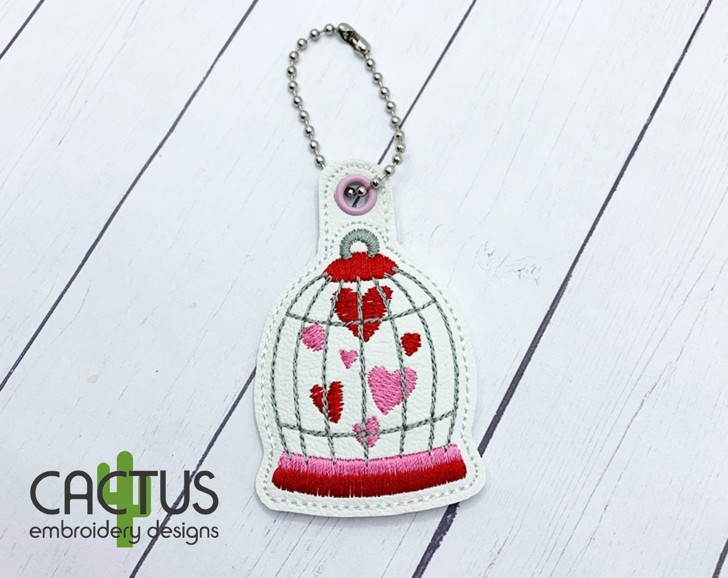 Hearts Snap Tab & Eyelet Fob