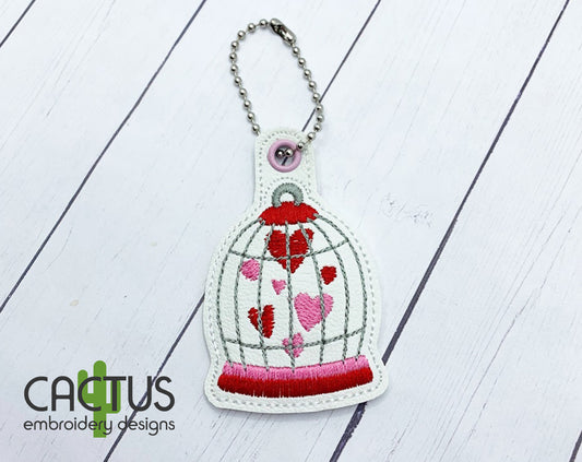 Hearts Snap Tab & Eyelet Fob