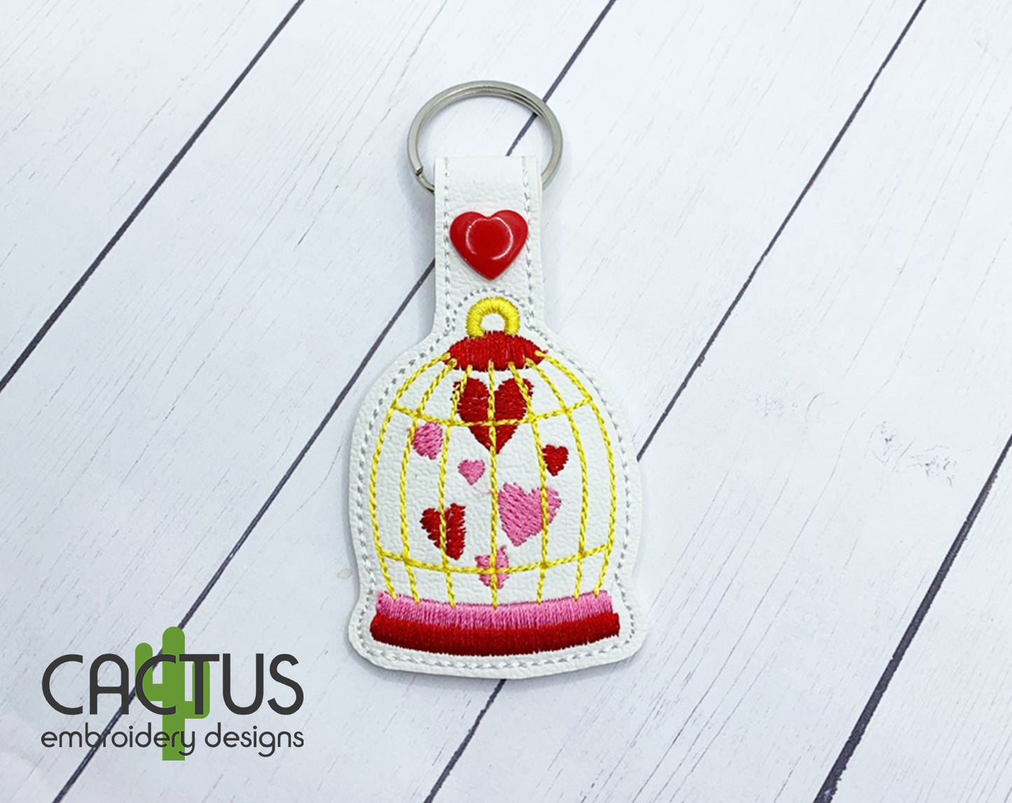 Hearts Snap Tab & Eyelet Fob