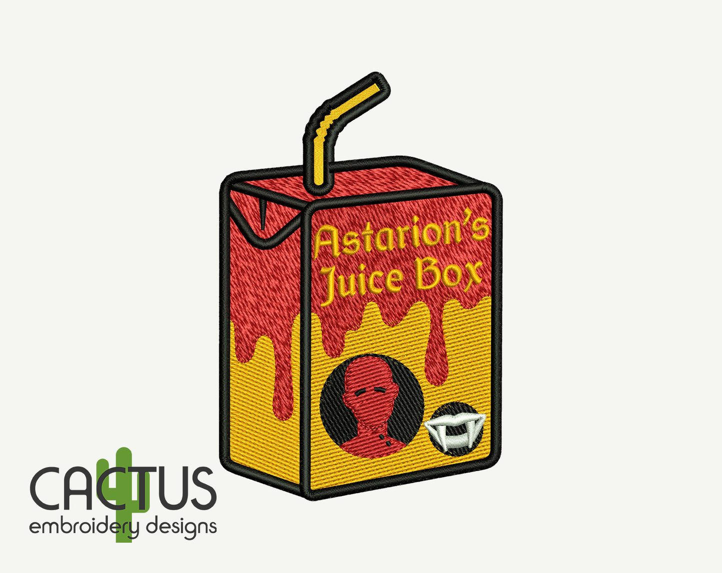 Juice Box Patch Embroidery Design