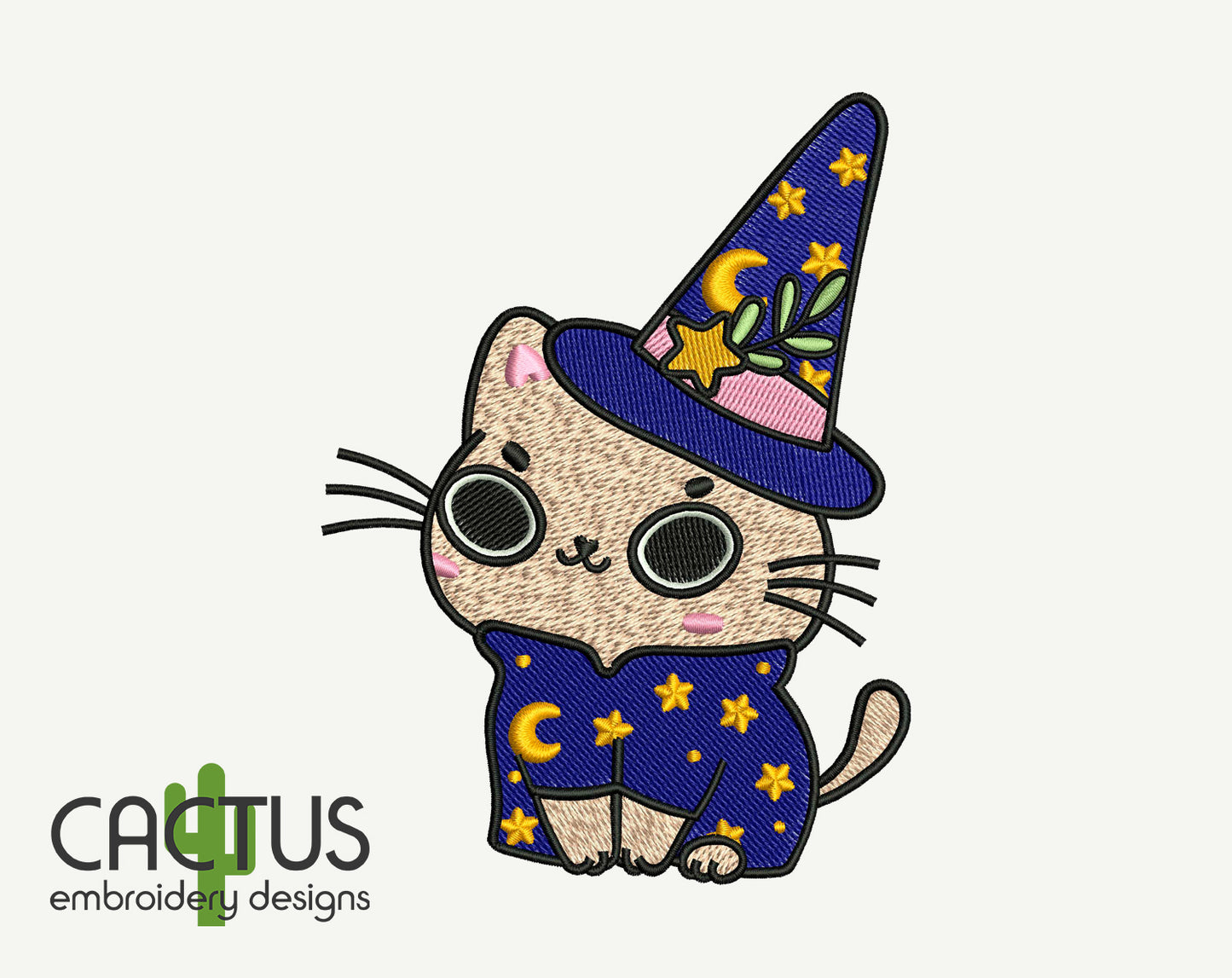 Magicat Embroidery Design