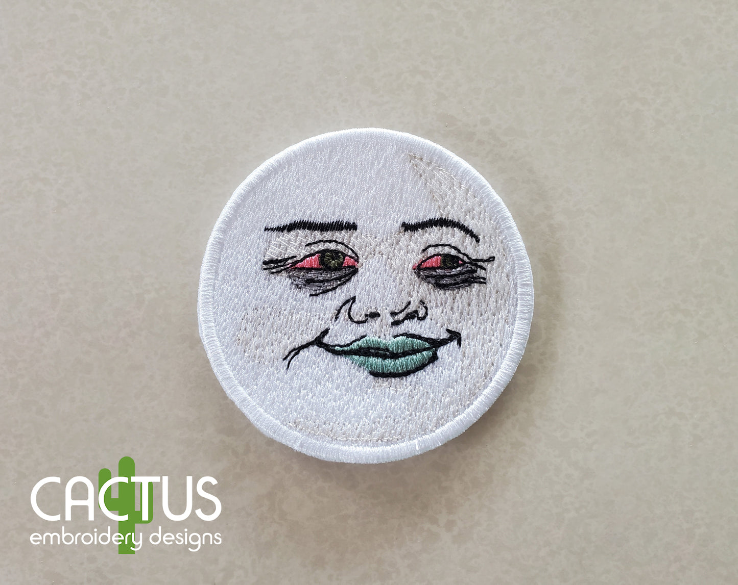 Moon Patch Embroidery Design