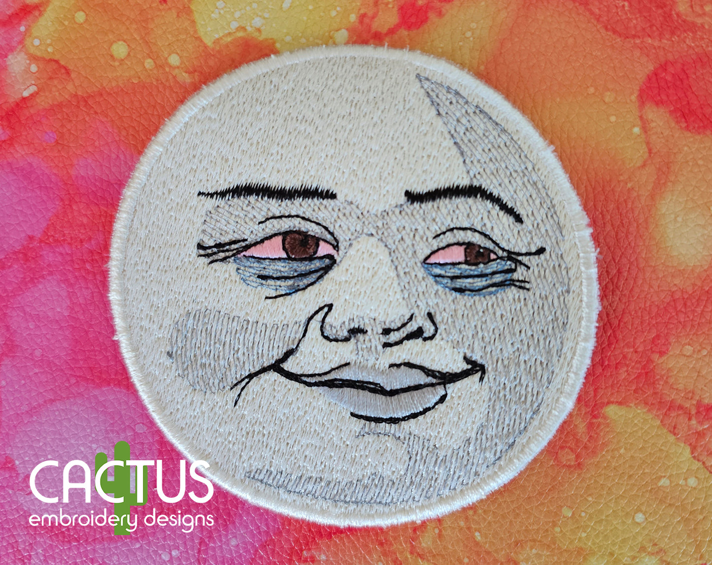 Moon Patch Embroidery Design