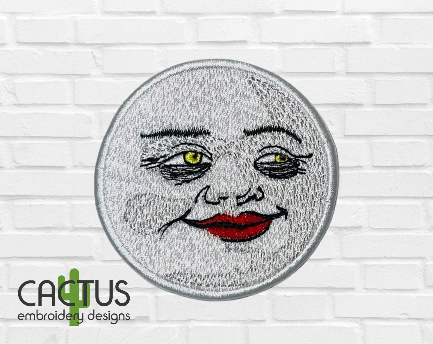 Moon Patch Embroidery Design