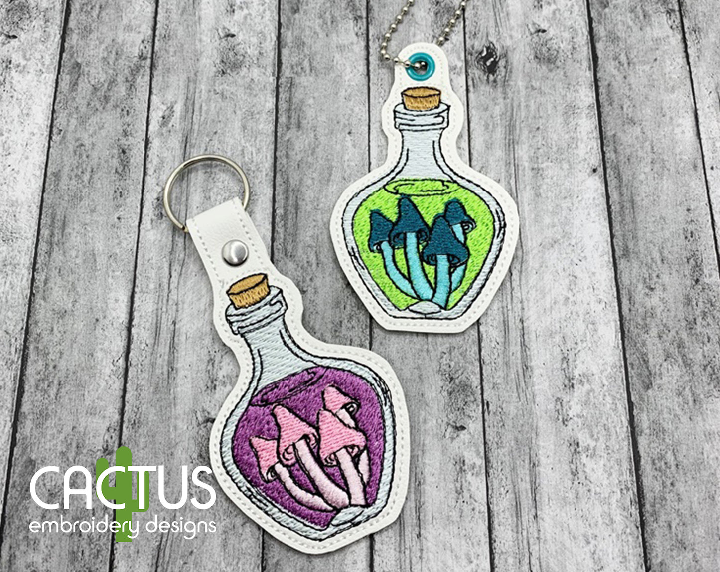 Mushroom Juice Snap Tab & Eyelet Fob