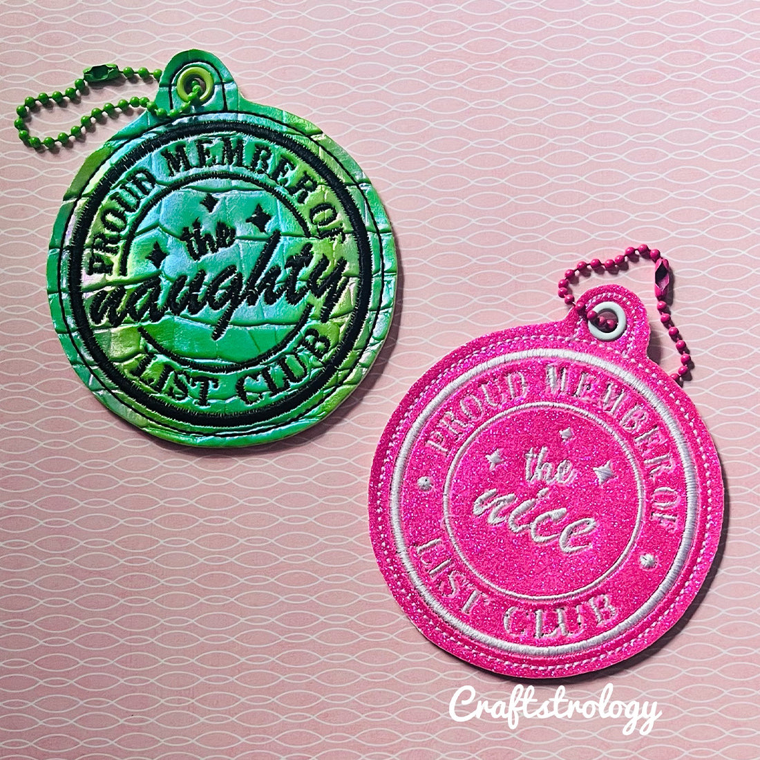 Naughty & Nice List Club Snap Tab & Eyelet Fob