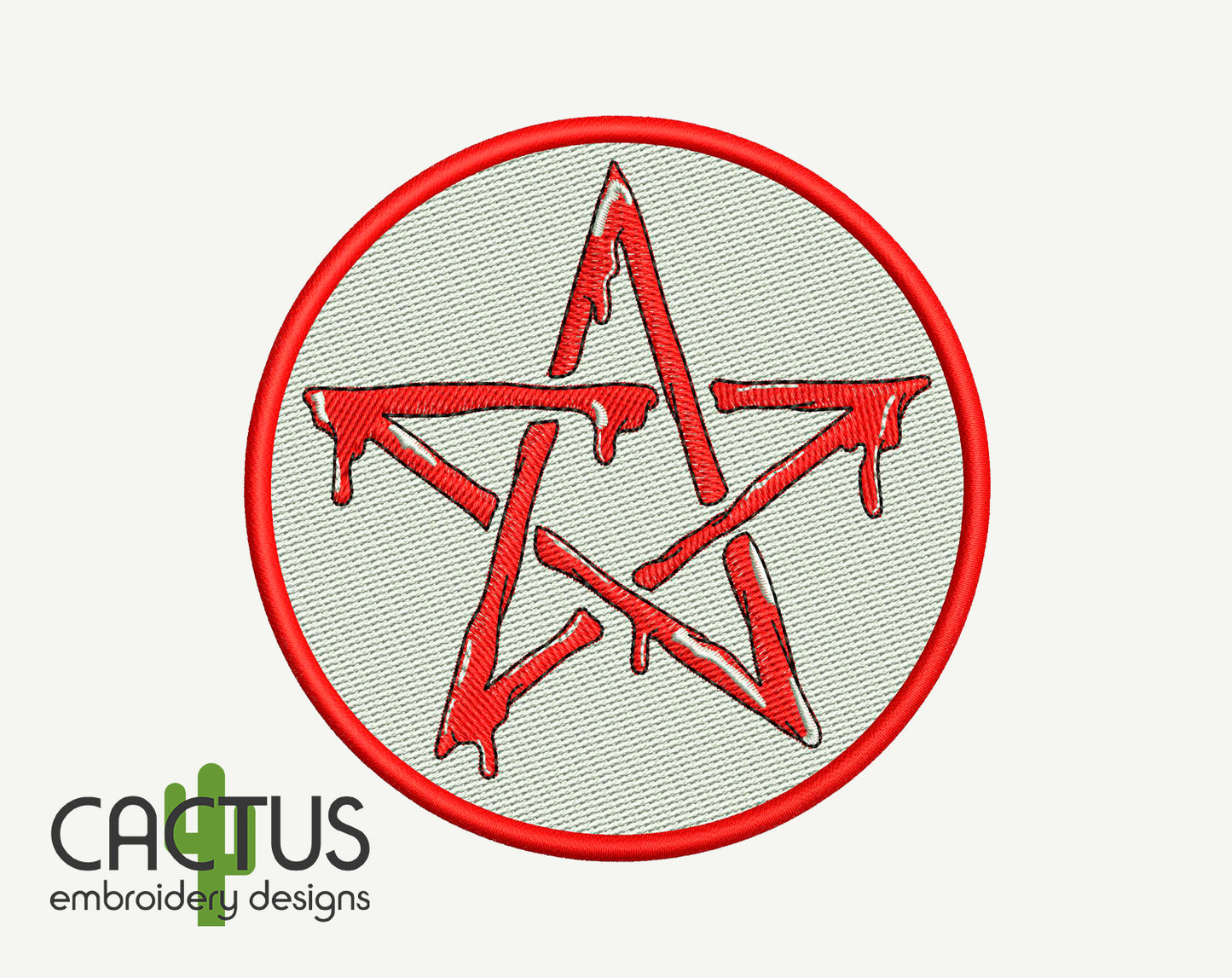 Pentagram Patch Embroidery Design