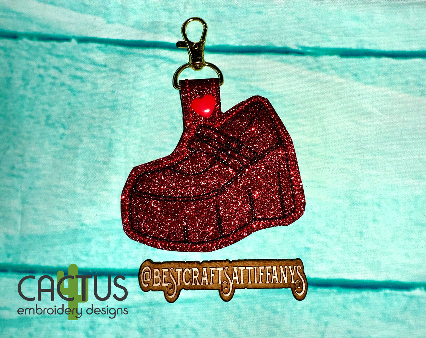 Platform Gothic Shoe Snap Tab & Eyelet Fob