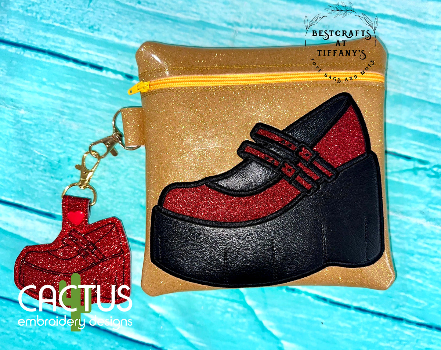 Platform Gothic Shoe Zipper Bag