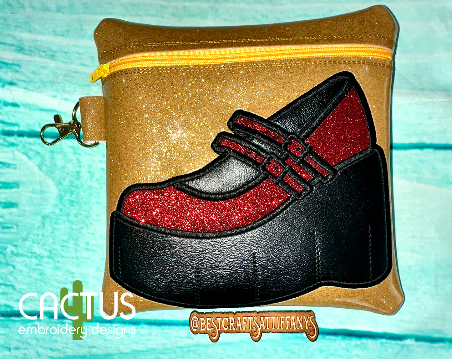 Platform Gothic Shoe Zipper Bag